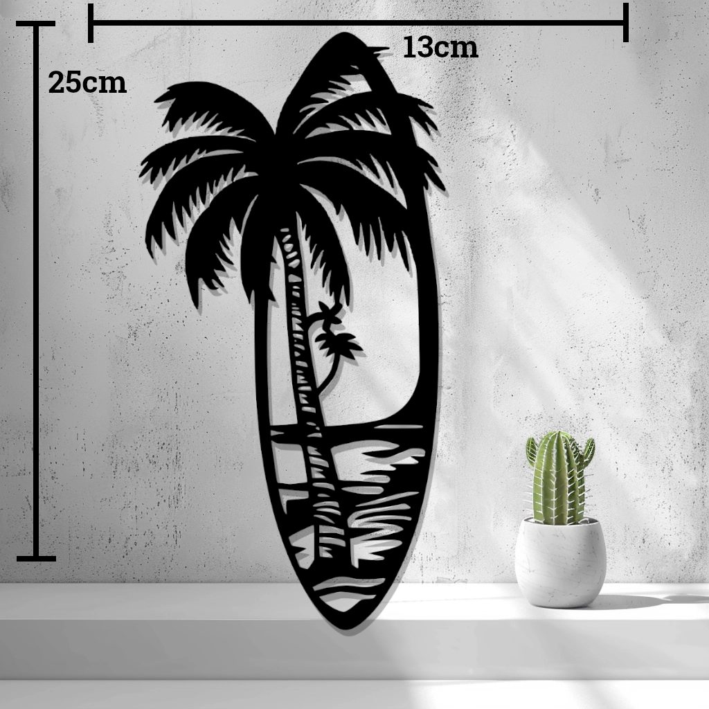 🏄‍♂️ 2D Surfboard Beach Design Wall Art