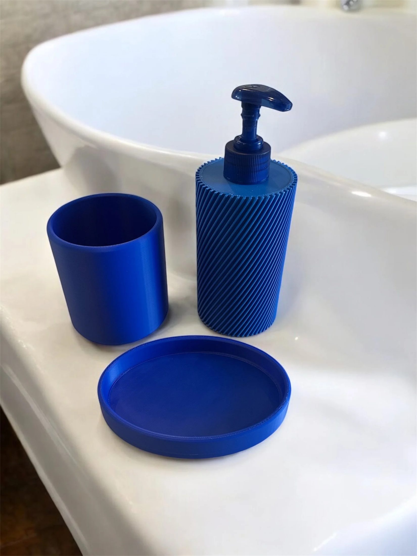 🛁 Bathroom Set (Soap Dispenser, Planter, Cup Holder & Soap Dish Holder)