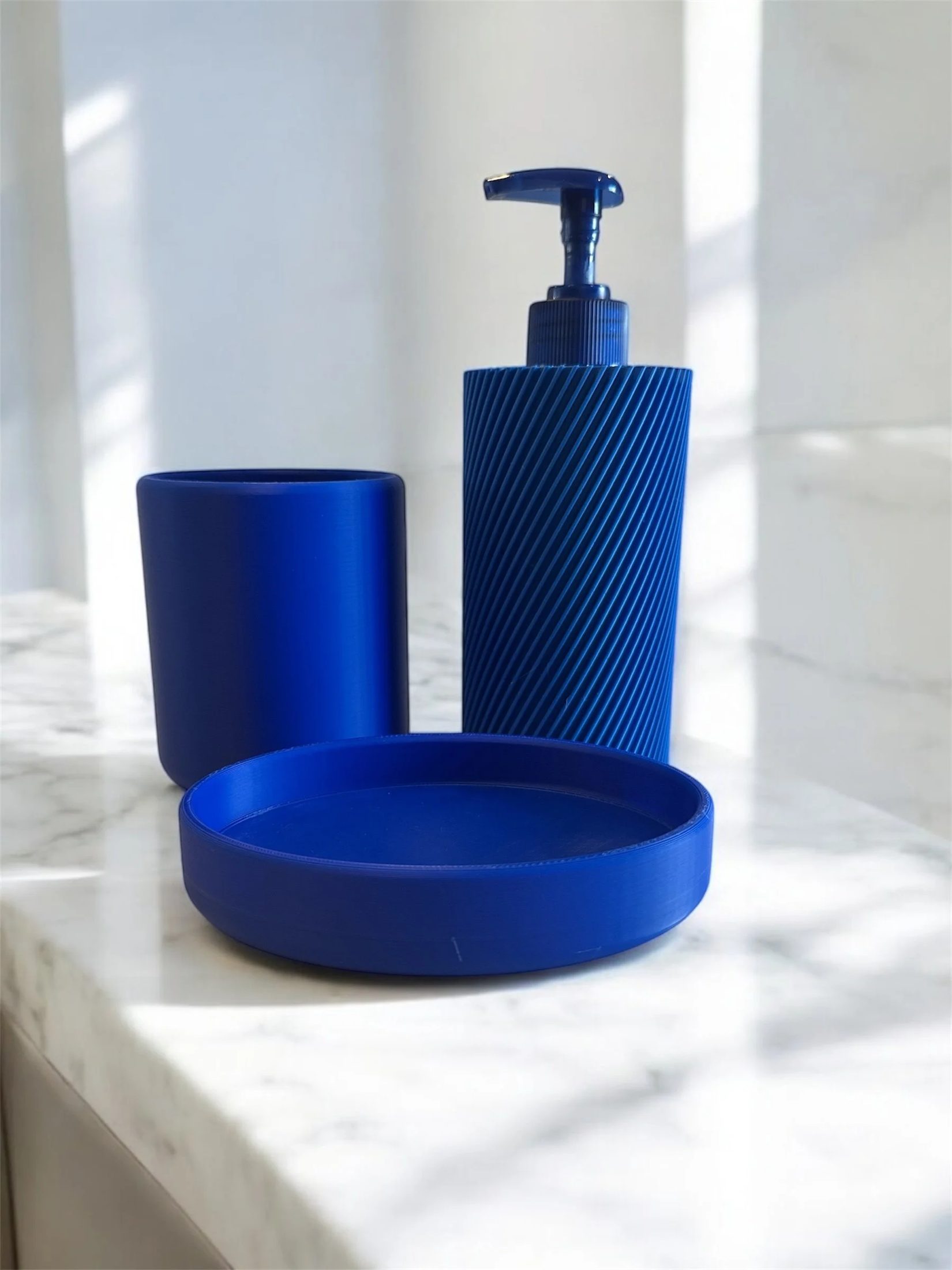 🛁 Bathroom Set (Soap Dispenser, Planter, Cup Holder & Soap Dish Holder)