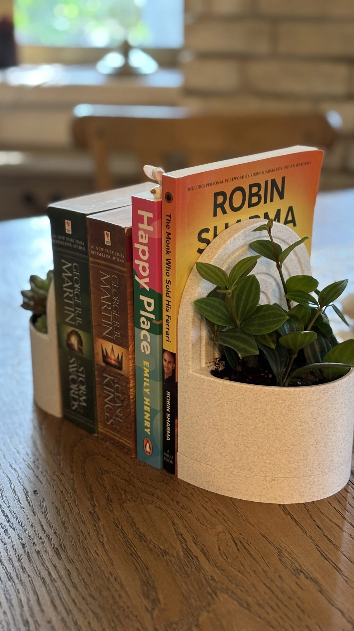 Bookend Planter with Reservoir