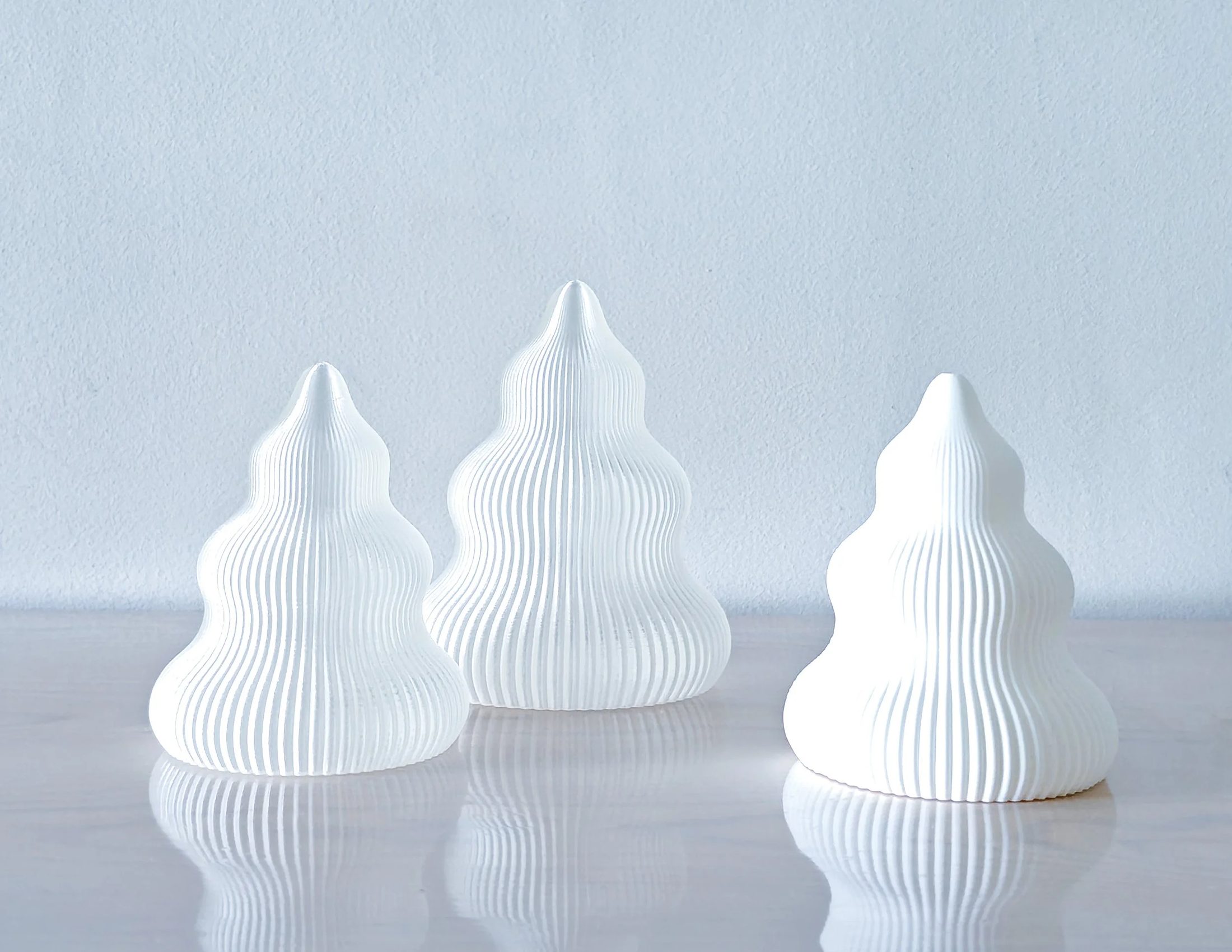 Candlelit Christmas Trees Set