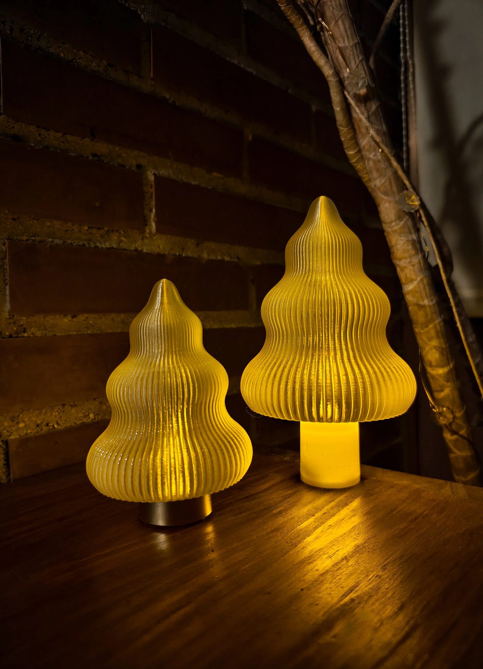 Candlelit Christmas Trees Set
