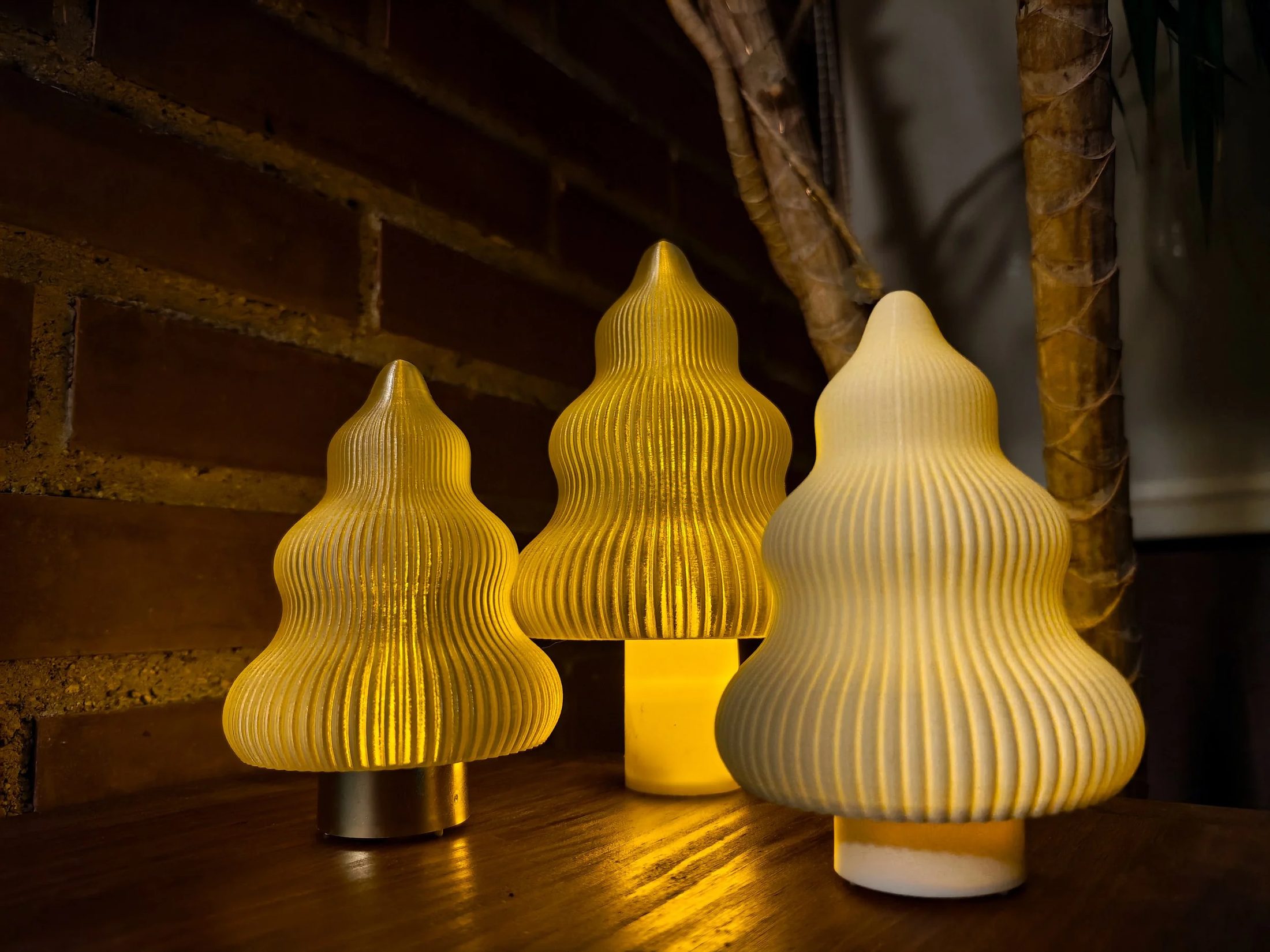 Candlelit Christmas Trees Set