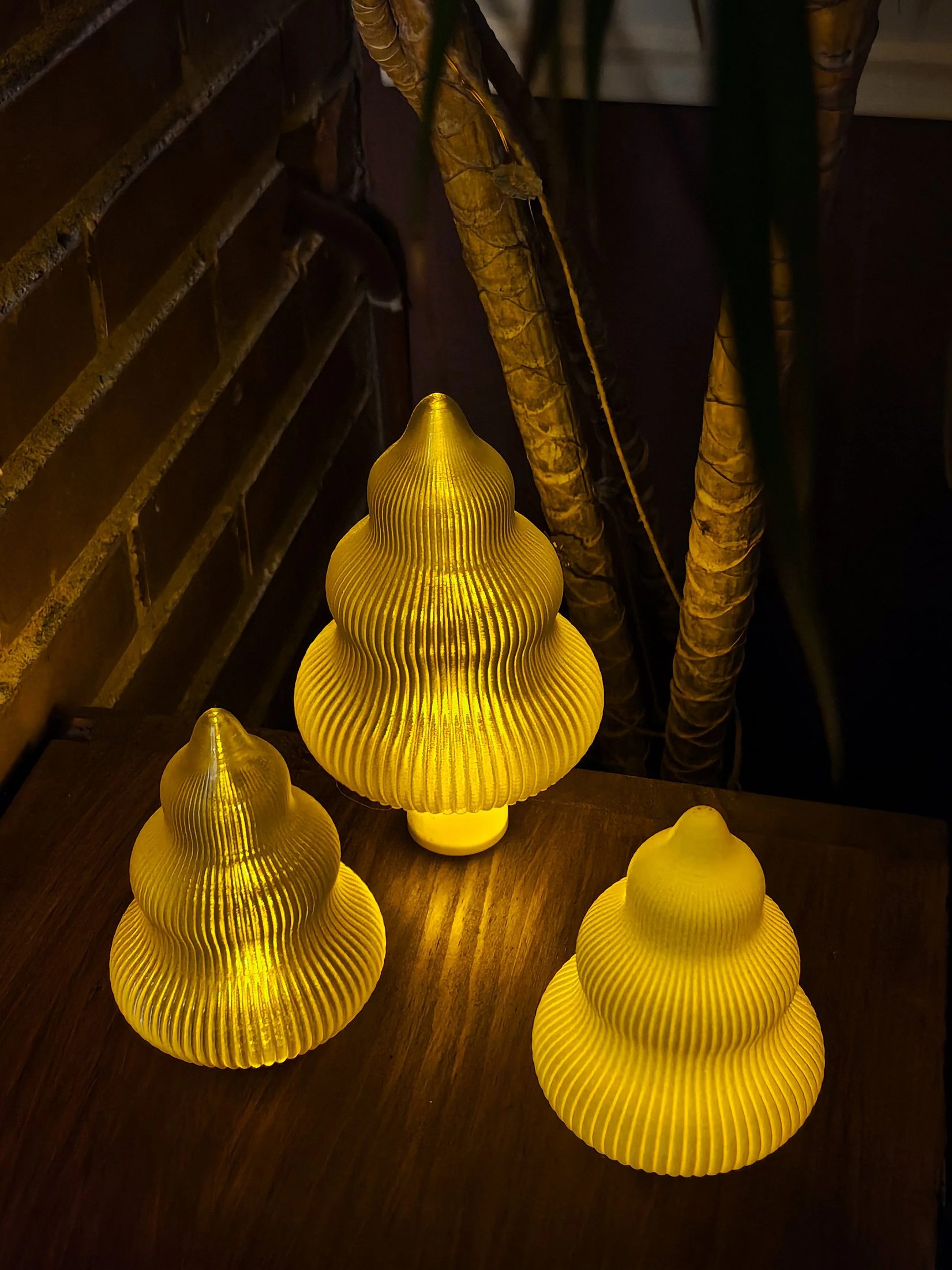 Candlelit Christmas Trees Set
