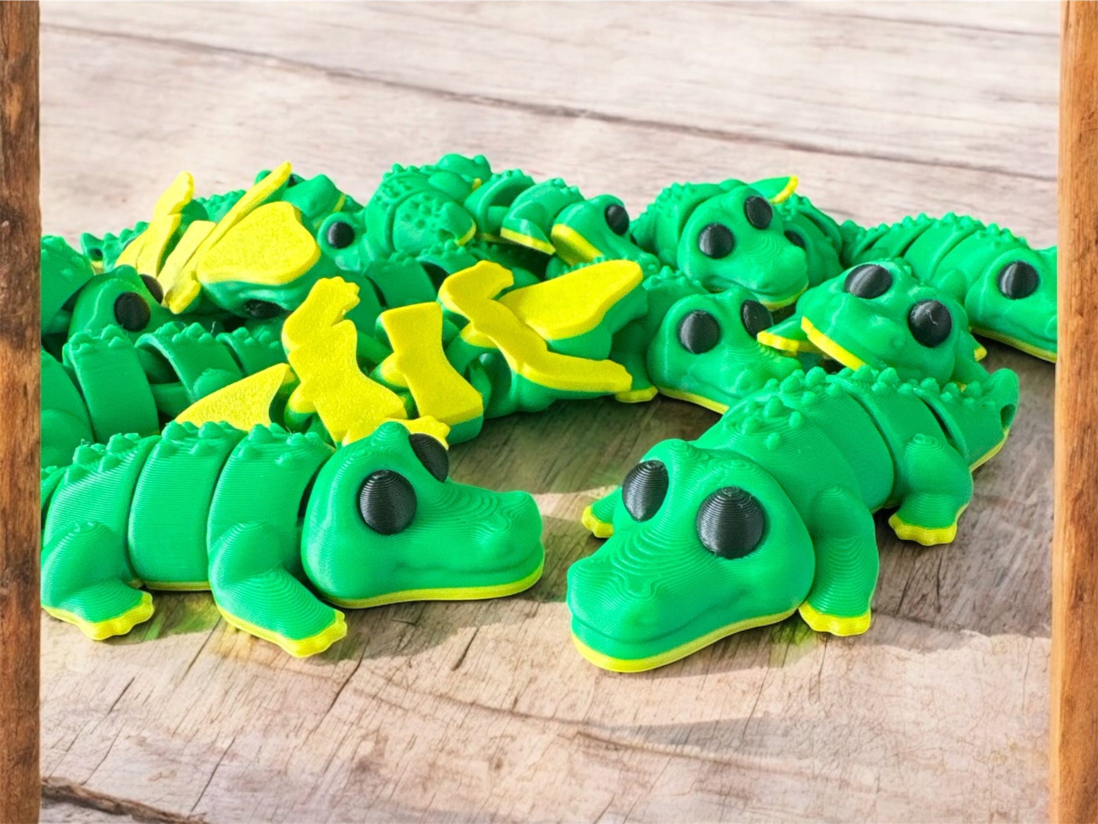 🐊 Crocodile Flexi: 3D Printed Articulated Toy - 3 @ $25