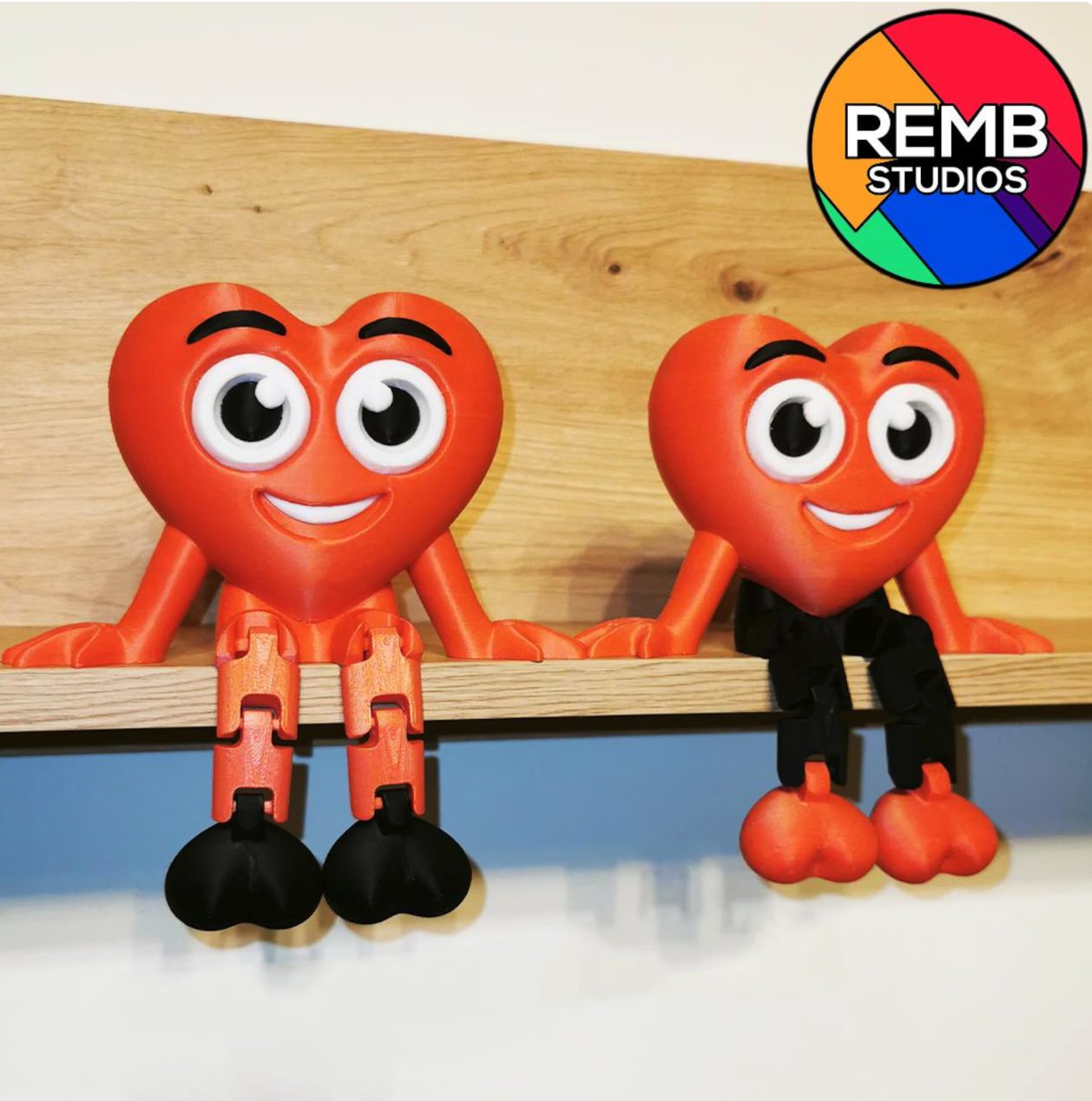 Flexi Heart with Hanging Legs