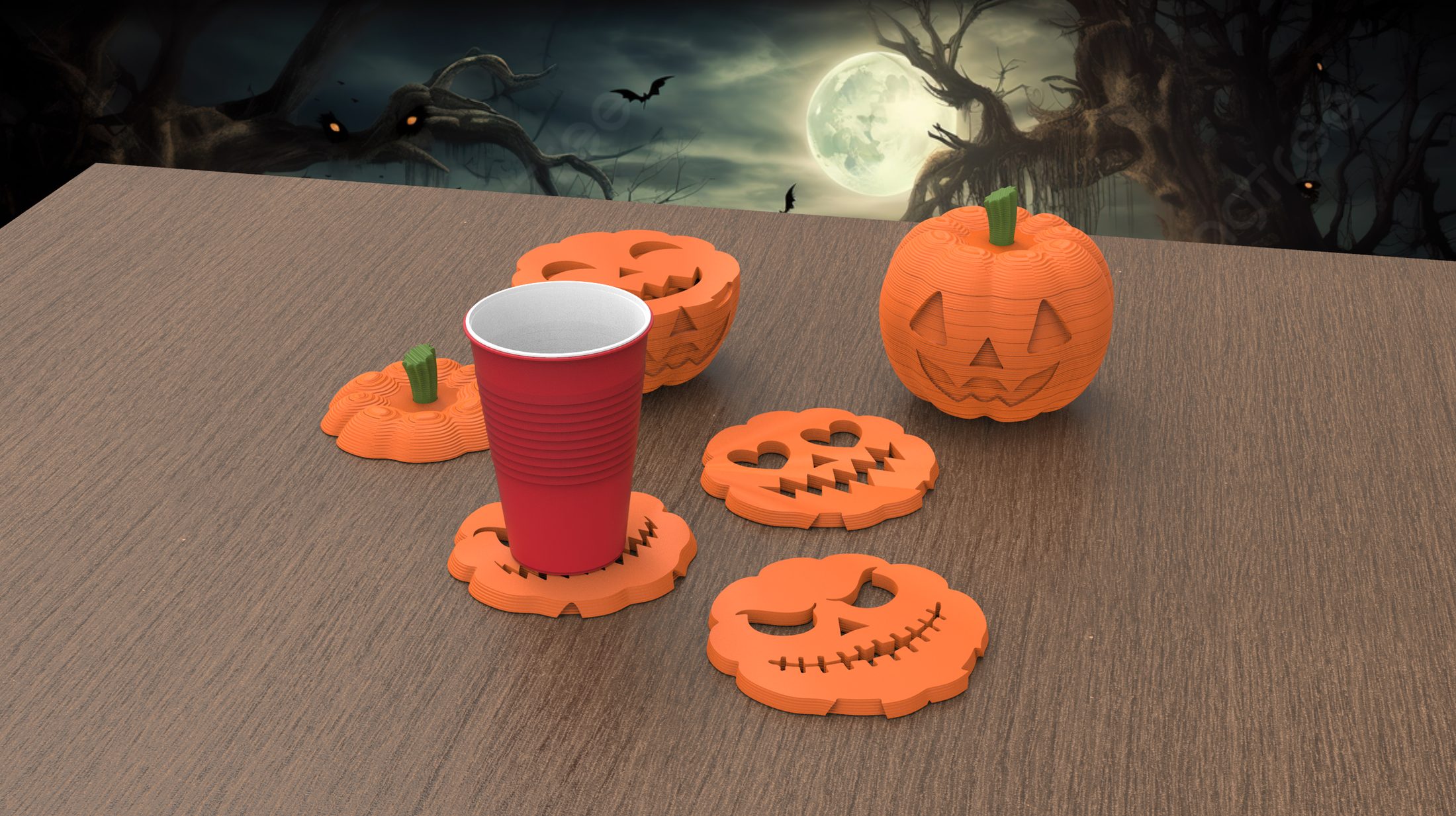 🎃 Pumpkin Coasters