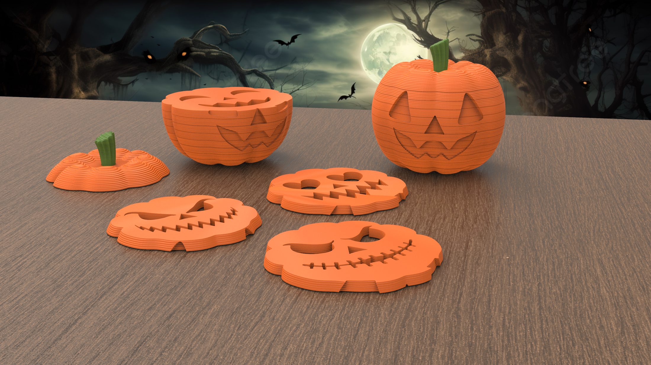 🎃 Pumpkin Coasters