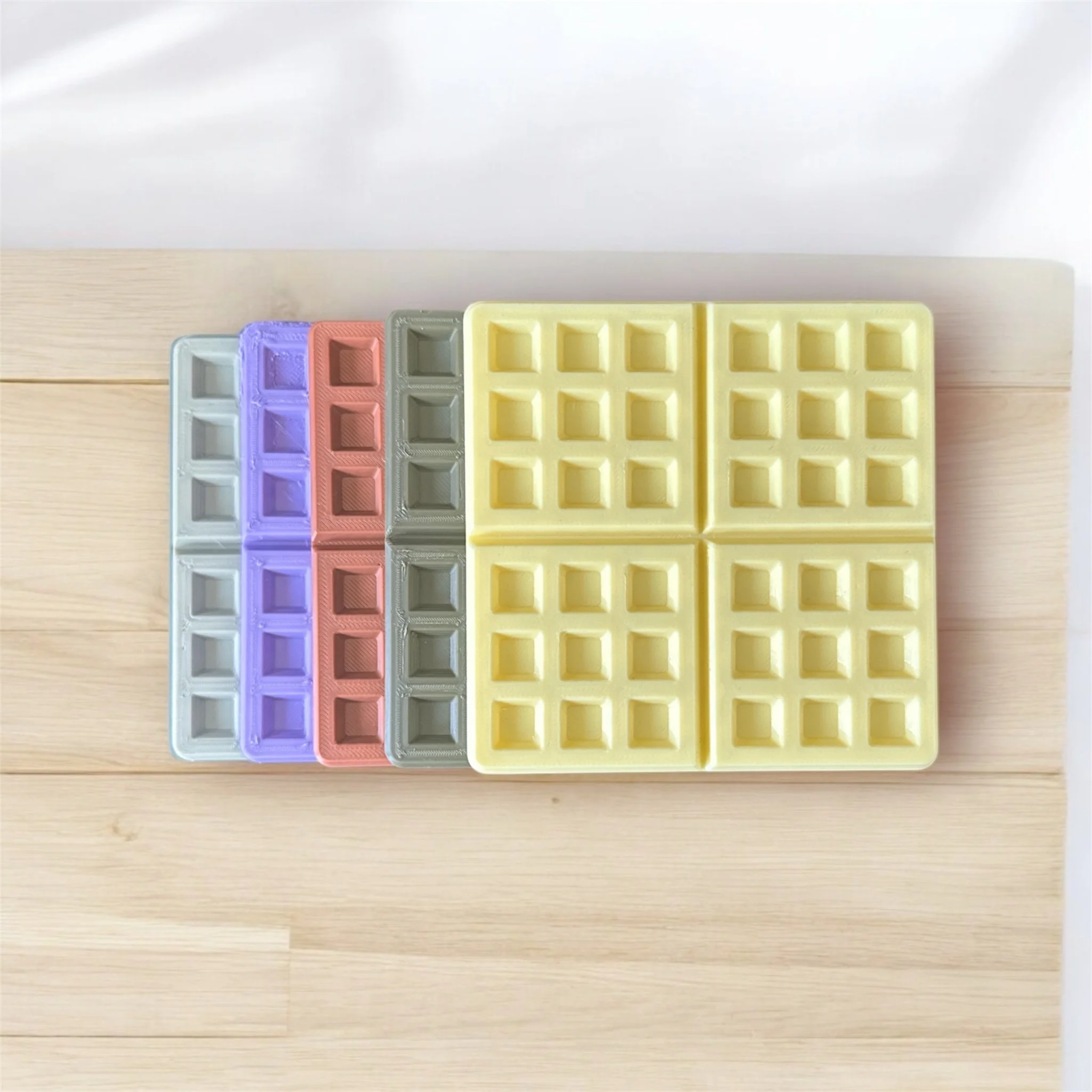 Square Waffle Coasters (A set of 5)