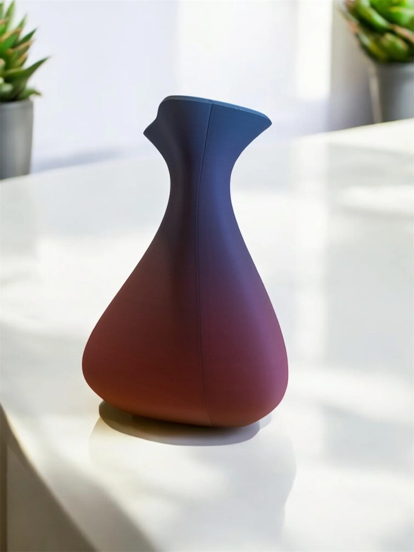 Uniform Shaped Vase With - Narrow Spout