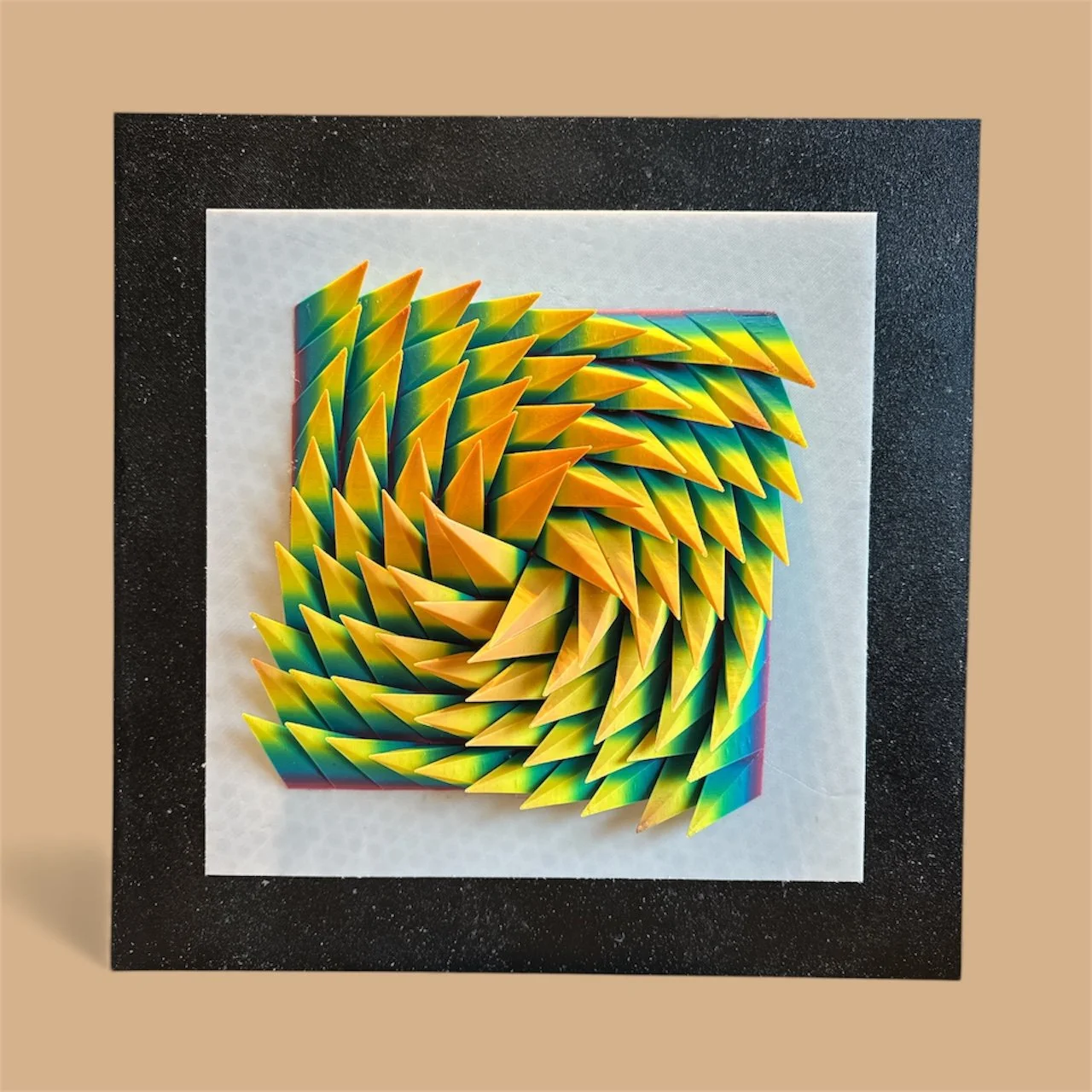 Vibrant 3D Geometric Paper Art