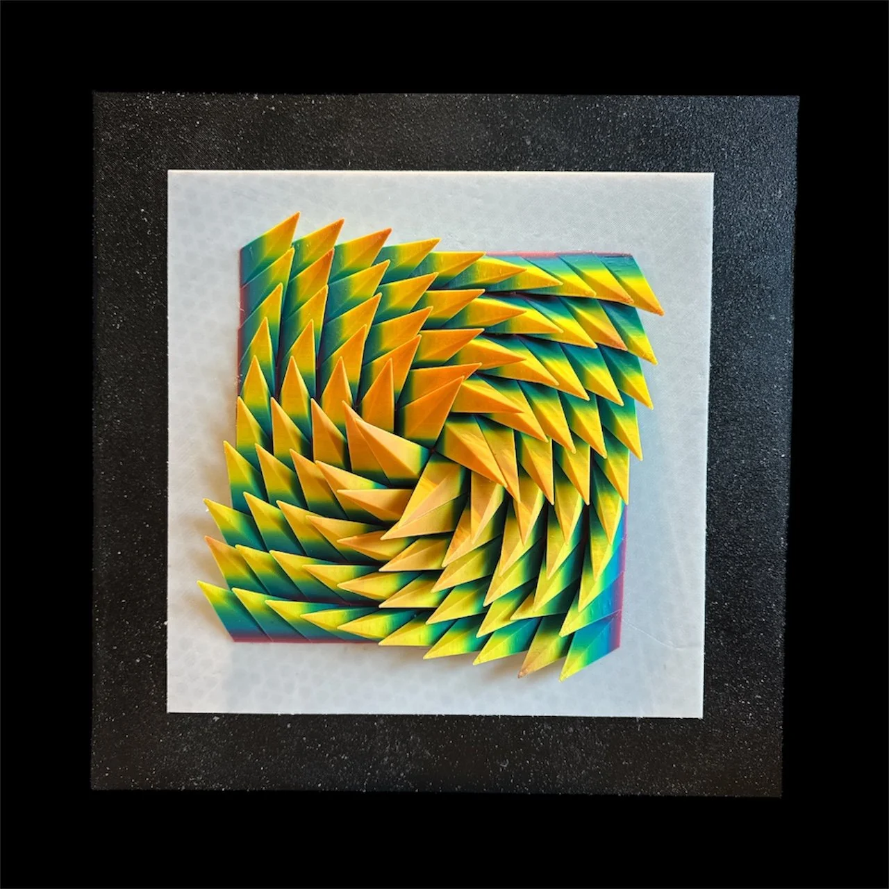Vibrant 3D Geometric Paper Art