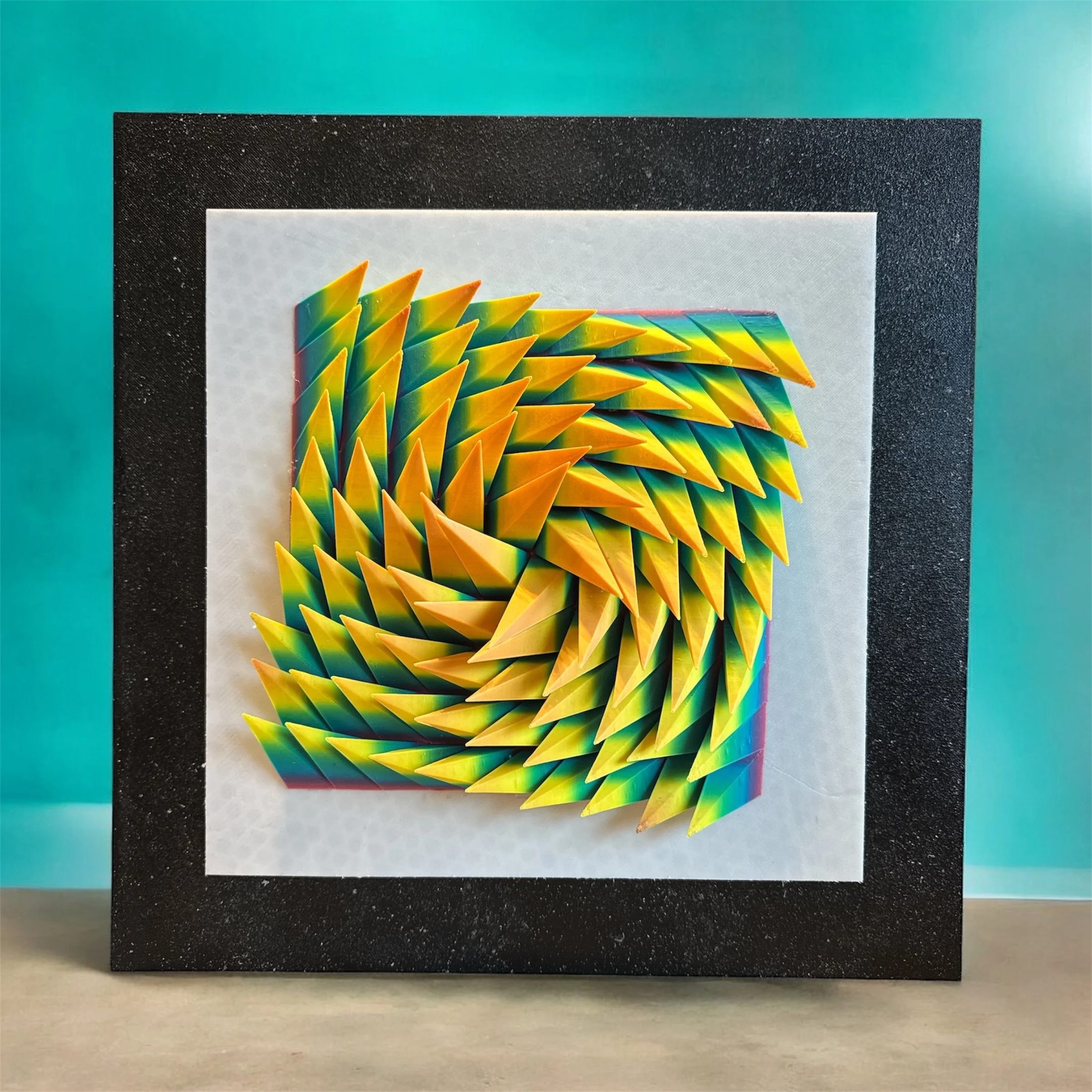 Vibrant 3D Geometric Paper Art