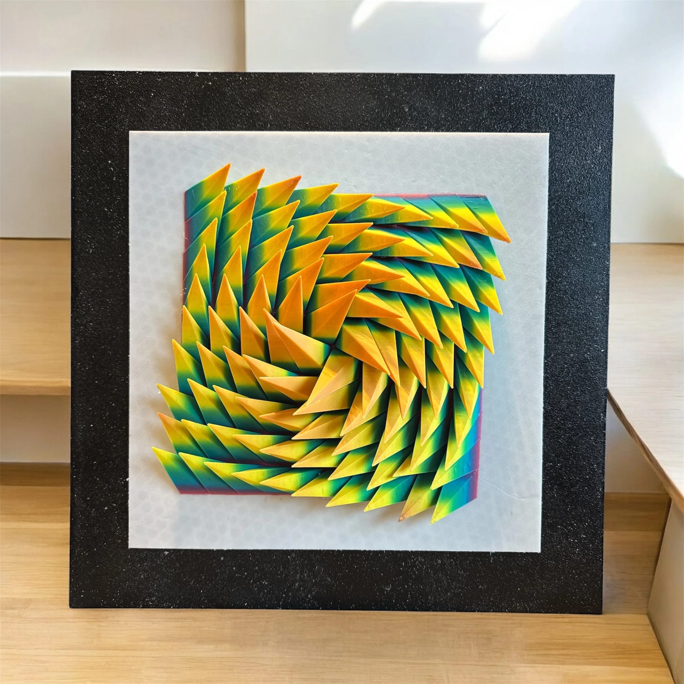 Vibrant 3D Geometric Paper Art