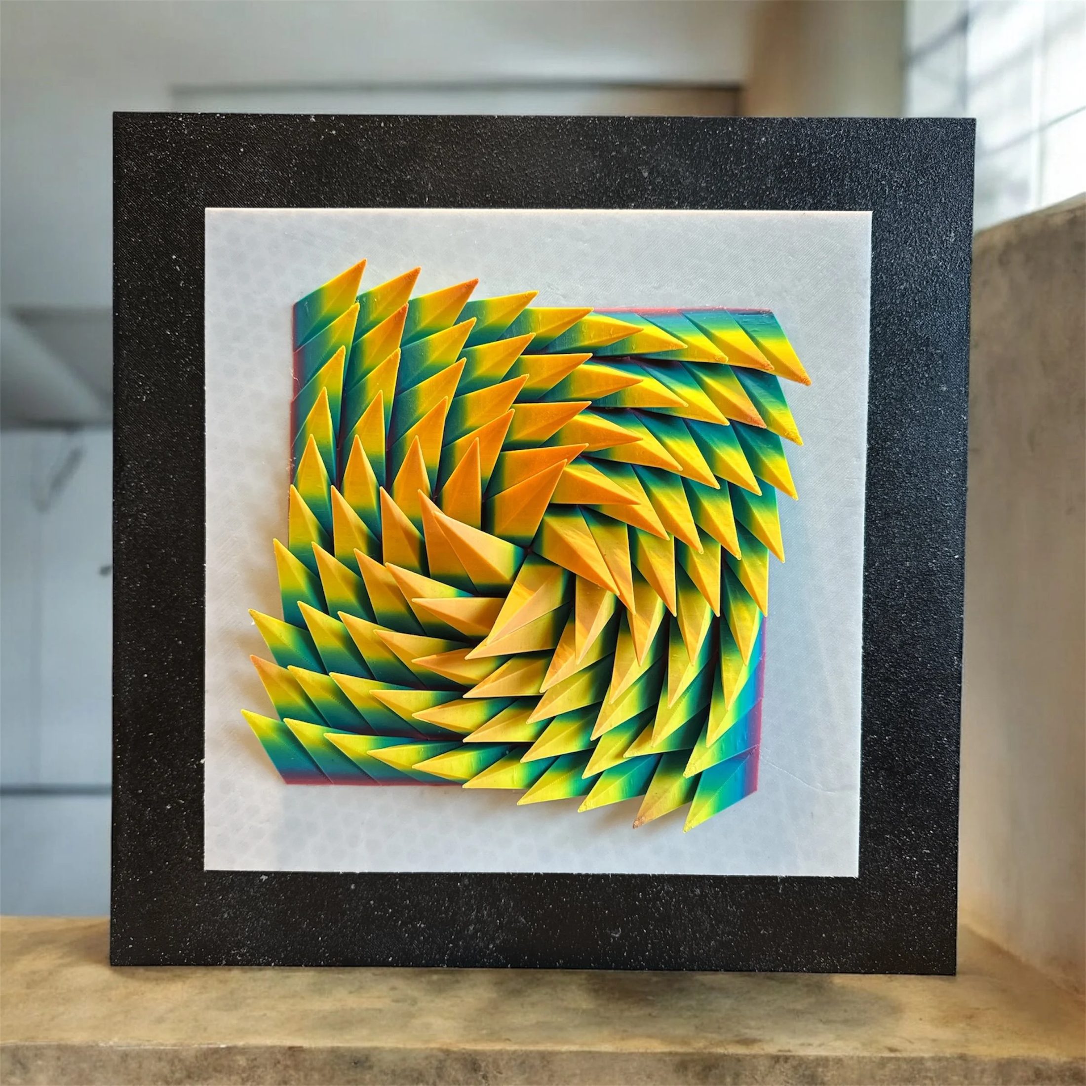 Vibrant 3D Geometric Paper Art