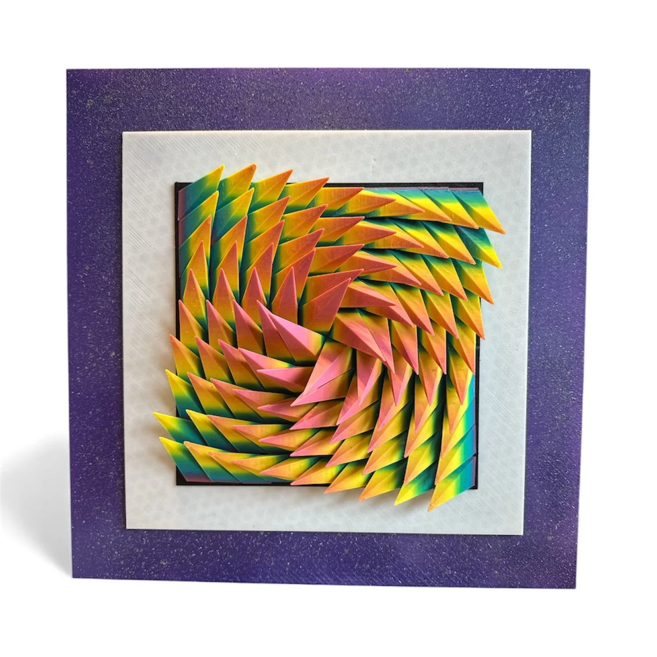 Vibrant 3D Geometric Paper Art