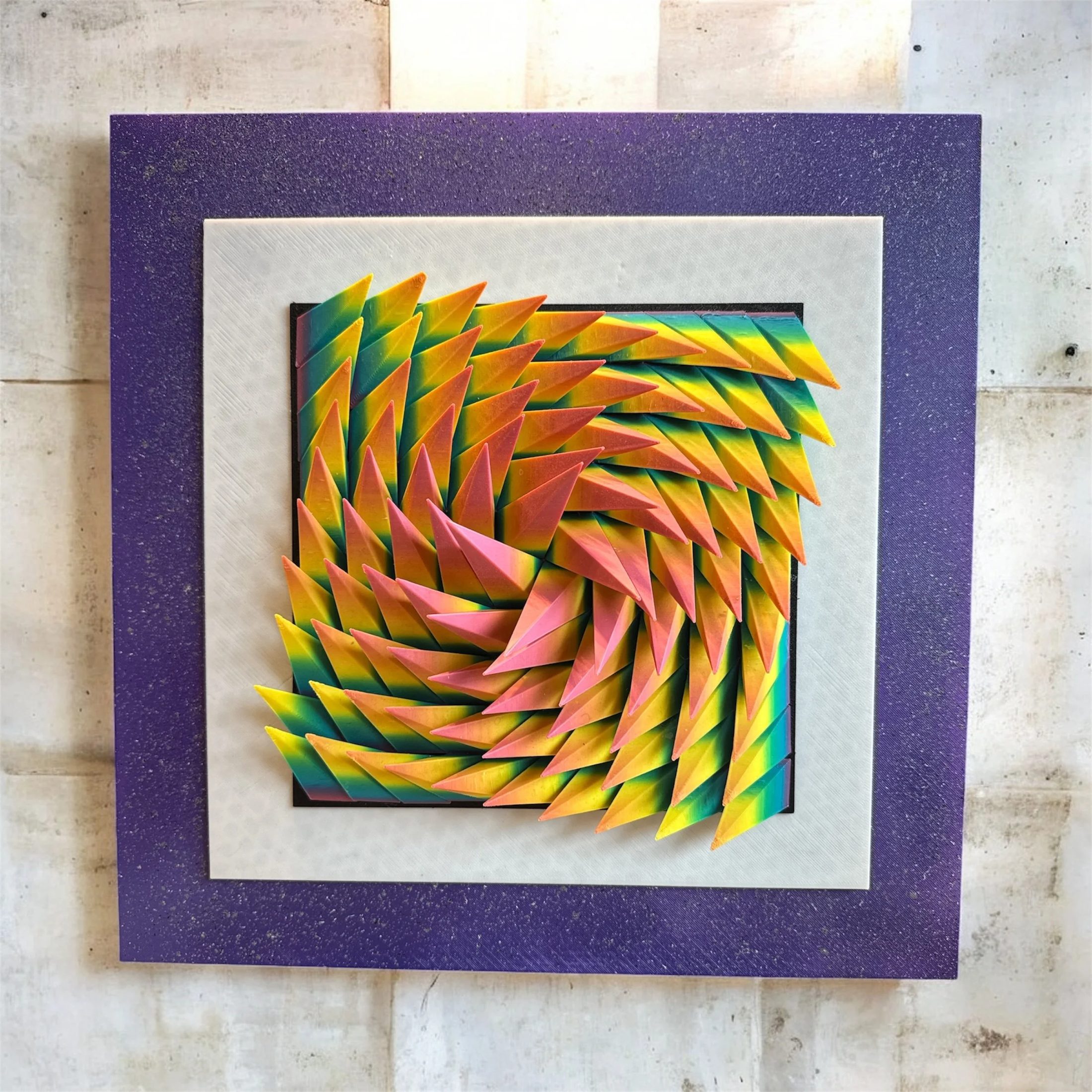 Vibrant 3D Geometric Paper Art