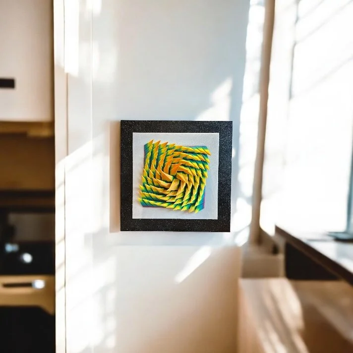 Vibrant 3D Geometric Paper Art