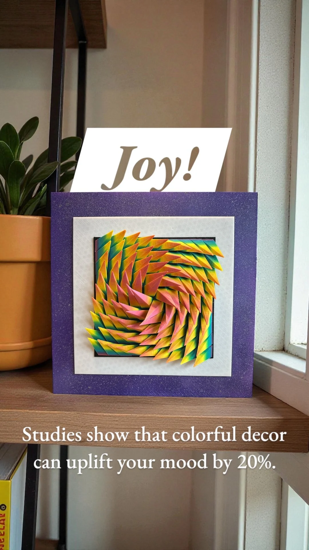 Vibrant 3D Geometric Paper Art