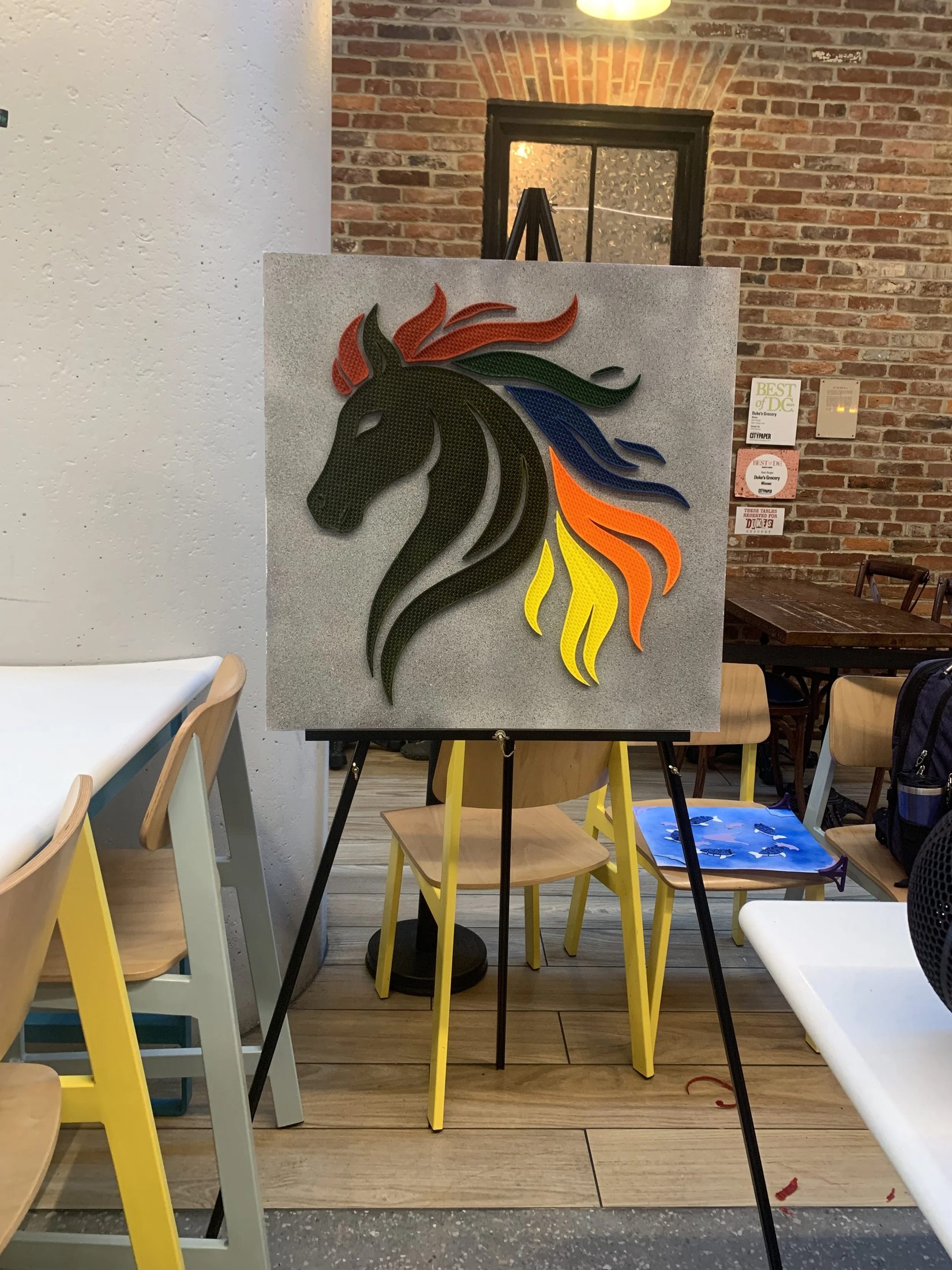 Vibrant 3D Printed Horse Wall Art